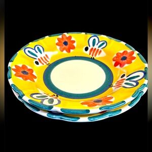 Pottery Barn salad bowls Spring Bee Pattern